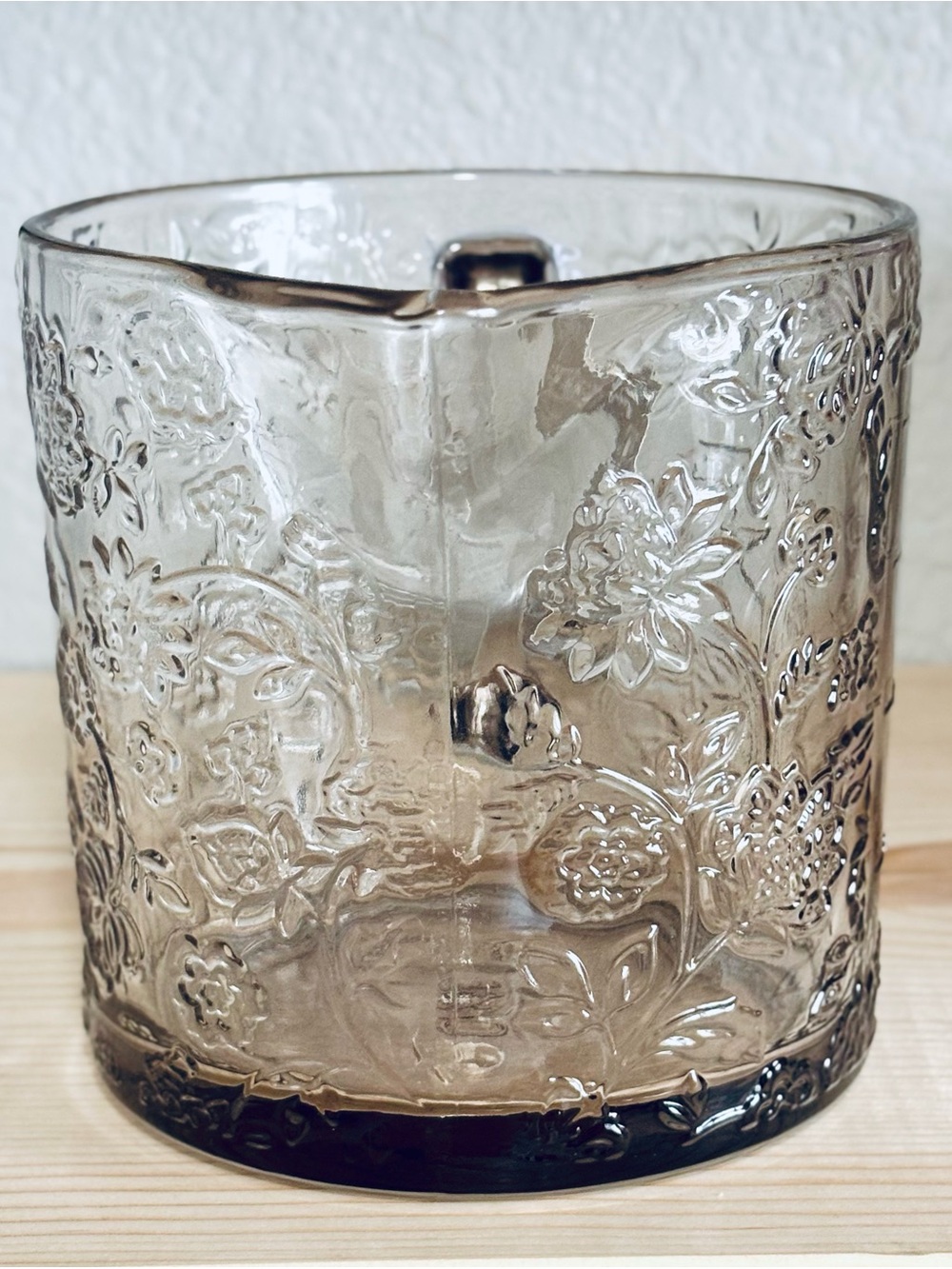 CWC Cook With Color Glass Measuring Cup 32oz ~ 4 Cups Clear Brown Floral NEW - Picture 6 of 8